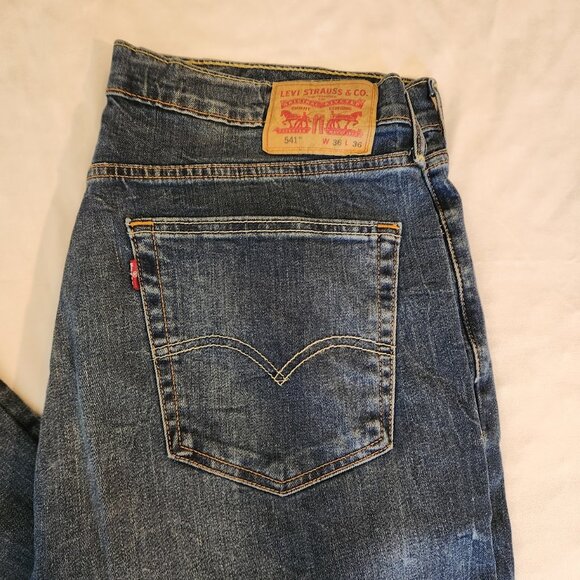 Men's Levi's Blue Jeans 36W 36L - Picture 2 of 6